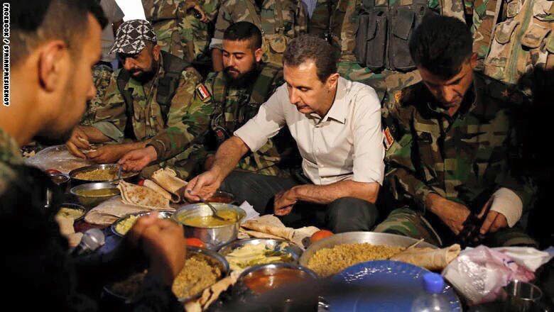 Assad visited his troops near Damascus, had "Iftar" with them