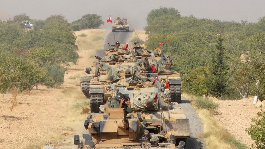Turkish army clashes with Kurdish militias northern Syria
