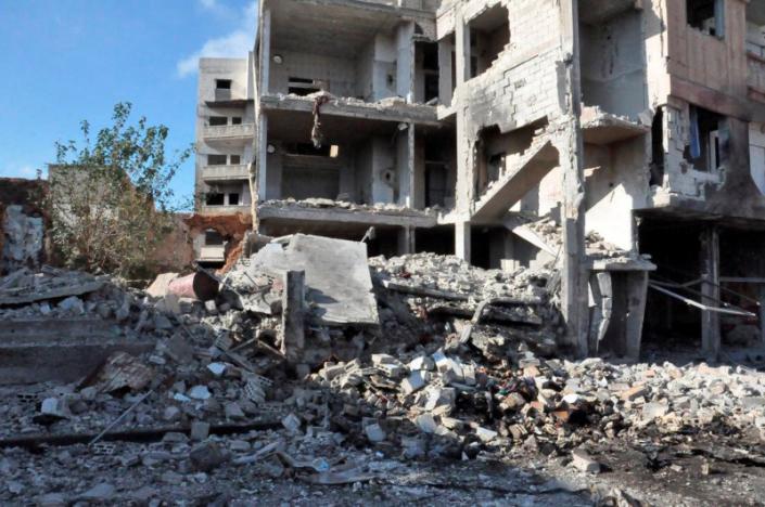A general view shows the damage at a site of an explosion in Bab Tadmor in Homs, Syria in this handout picture provided by SANA on September 5, 2016. SANA/Handout via REUTERS